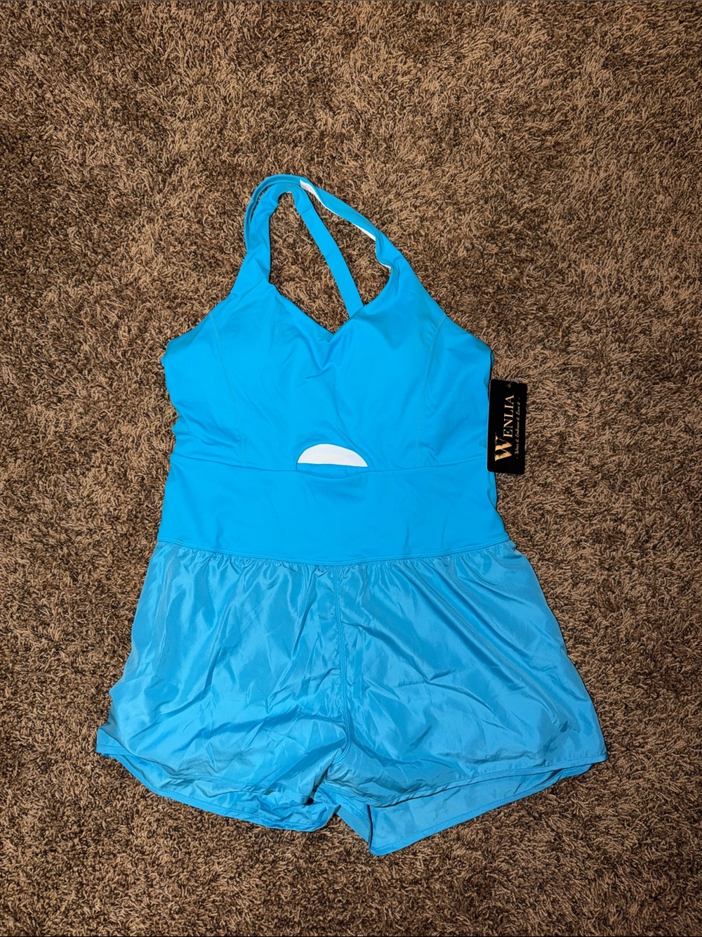 Kids' Turquoise One-Piece Swim Romper